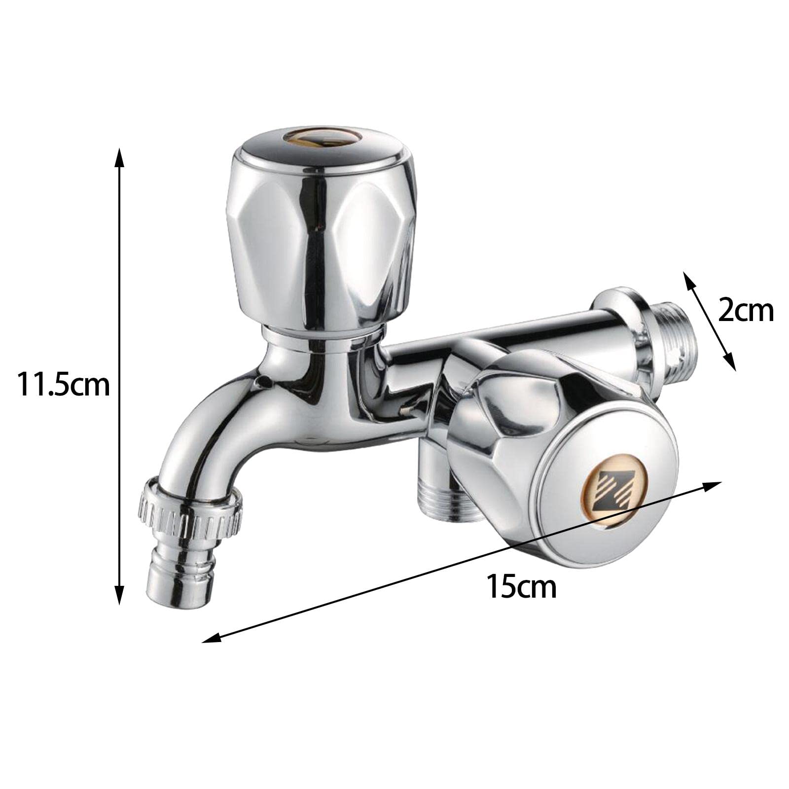 Amazon | 二股蛇口 双口水栓 洗濯機用水栓 シングルレバー 2口 分岐栓